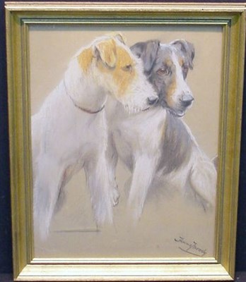 Lot 190 - Fannie Moody British, b.1861 TWO FOX TERRIERS,...