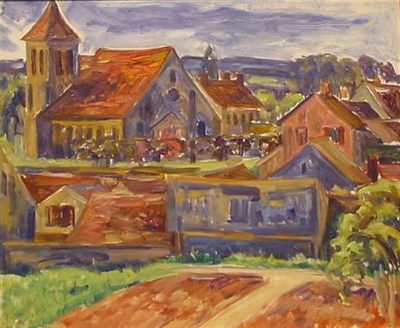 Lot 240 - Louis Ritman 1889-1963 VILLAGE CHURCH Estate...