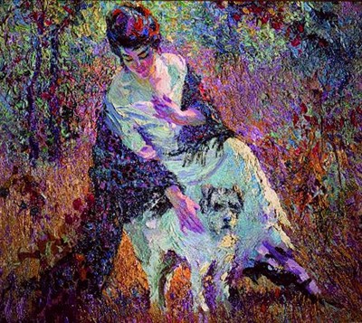 Lot 232 - Charles Frank Arcieri 1885-1945 GIRL WITH HER...