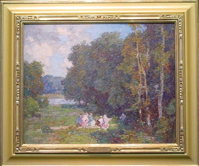 Lot 225 - Edward Henry Potthast 1857-1927 PICNIC IN THE...