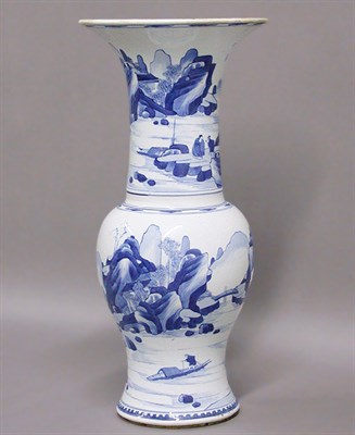 Lot 198 - Chinese Blue and White Porcelain Yen-Yen Vase...