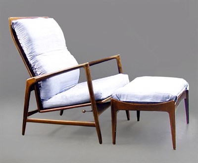 Lot 160 - Danish Modern Teak Lounge Chair and Ottoman...