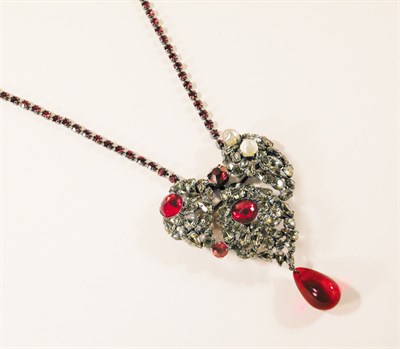 Lot 938 - Yves Saint Laurent Heart Brooch Necklace