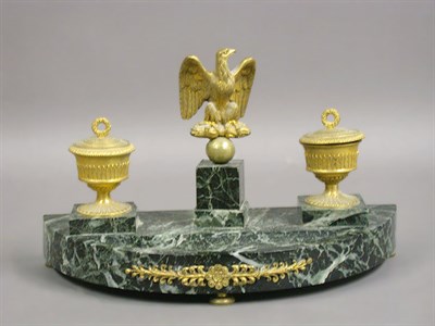 Lot 323 - Empire Style Gilt-Bronze and Green Marble...