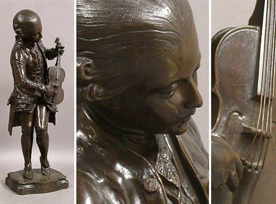 Lot 573 - Bronze Figure of a Youthful Mozart After a...