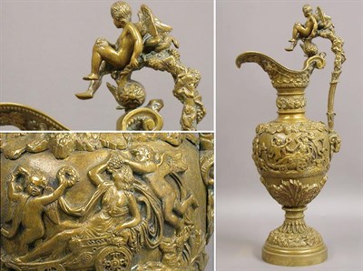 Lot 575 - Neoclassical Style Bronze Ewer Height 21 inches.