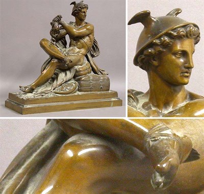 Lot 577 - Bronze Figure of Seated Mercury After a model...