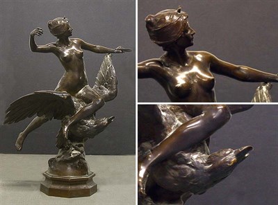 Lot 439 - Bronze Figure of Diana Riding an Eagle After a...