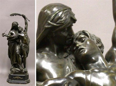 Lot 581 - Bronze FIgure of Youth Surrendering to Death...