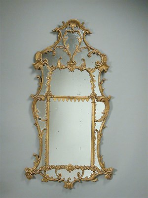 Lot 257 - George III Gilt-Wood Mirror 18th Century The...