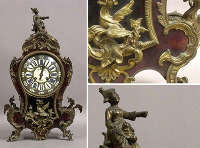 Lot 315A - Louis XV Style Bronze and Boulle Inlaid Mantel...