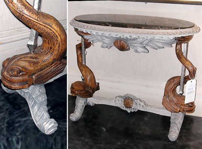 Lot 134 - Continental Marble Top Carved and Painted...