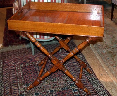 Lot 219 - Georgian Style Oak Butler's Tray and Stand