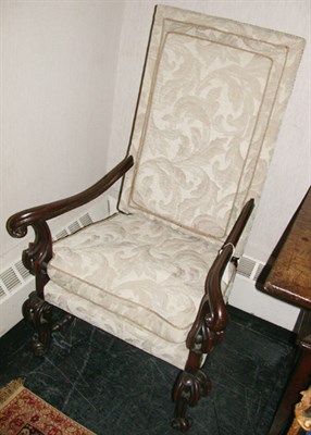 Lot 130 - Italian Baroque Style Walnut High Back...
