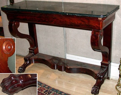 Lot 353 - Empire Style Marble Top Mahogany Console