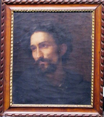 Lot 15 - Continental School 19th Century HEAD OF A MAN...