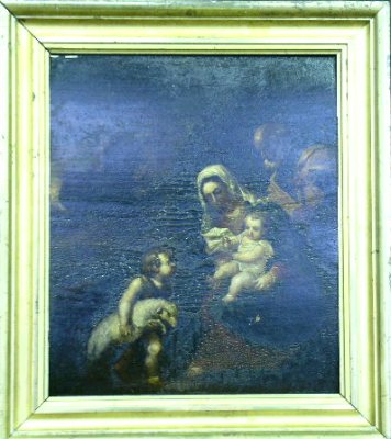 Lot 27 - Dutch School 19th Century HOLY FAMILY WITH...
