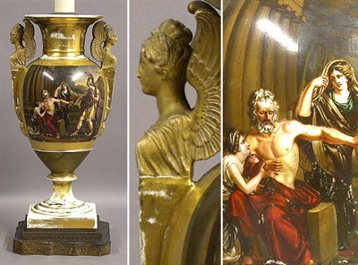 Lot 263 - Paris Porcelain Urn 19th Century Mounted as a...