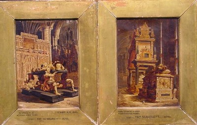 Lot 23 - British School 19th Century DE VERE'S TOMB,...