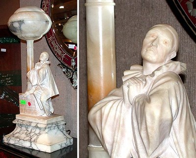 Lot 203 - Alabaster Figural Lamp