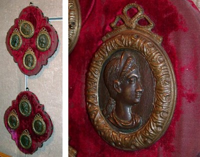 Lot 345 - Group of Eight Bronze Napoleonic Plaques...