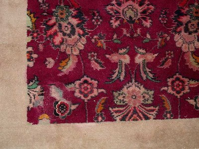 Lot 610 - Agra Carpet North India, circa 1925 The maroon...