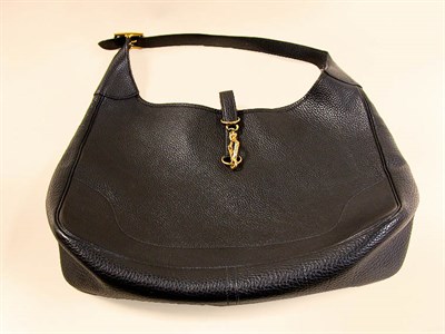 Lot 848 - Hermes Black Leather Shoulder Bag