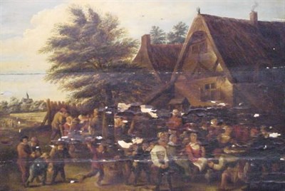 Lot 22 - Circle of David Teniers VILLAGE FESTIVAL Oil...