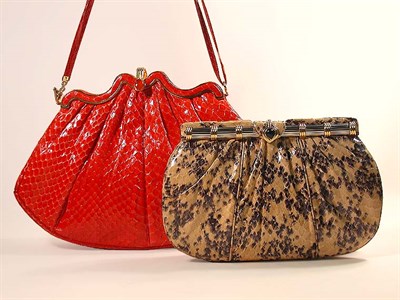 Lot 853 - Two Judith Leiber Reptile Bags