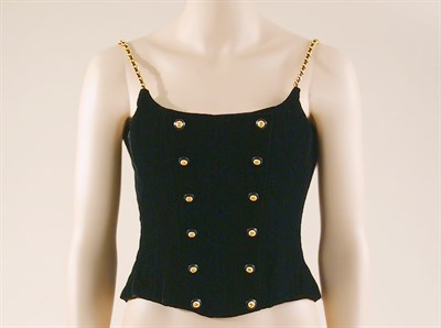 Lot 729 - Chanel Black Velvet Bustier