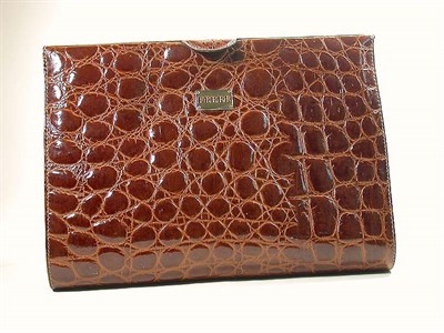 Lot 876 - Ferre Brown Crocodile Clutch