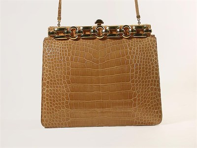 Lot 854 - Judith Leiber Crocodile Shoulder Bag