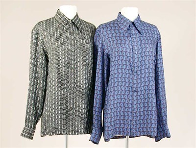 Lot 584 - Two Hermes Men's Silk Shirts