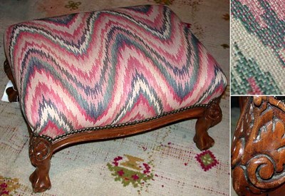 Lot 536 - Georgian Style Upholstered Stool
