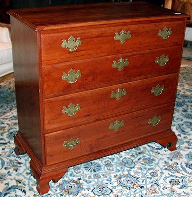 Lot 276 - Chippendale Style Cherry Chest of Drawers