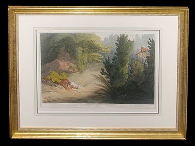 Lot 97 - Samuel Howitt SHOOTING A TIGER FROM A PLATFORM...