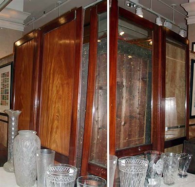 Lot 151 - Regency Style Mahogany and Glass Four-Panel...