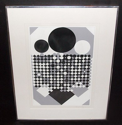 Lot 105 - Victory Vasarely COMPOSITION Screenprint...