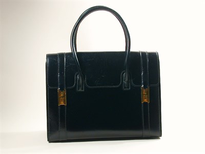 Lot 840 - Hermes Black Leather Bag