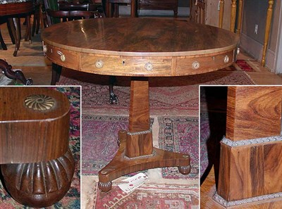 Lot 224 - Regency Style Rosewood Drum Table