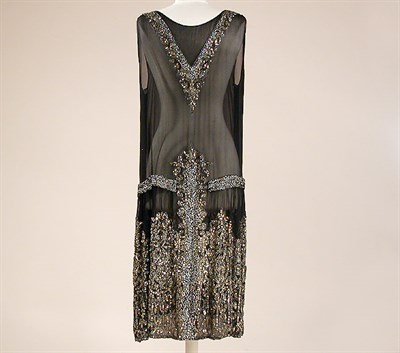 Lot 456 - Black Chiffon Chemise Dress