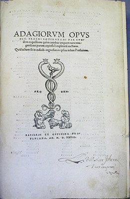 Lot 81 - ERASMUS, DESIDERIUS Adagiorum chiliades...