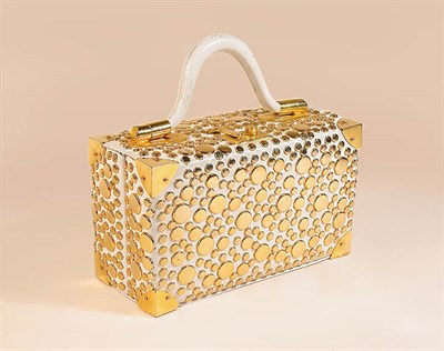 Lot 2277 - Judith Leiber Nailhead Suitcase Bag