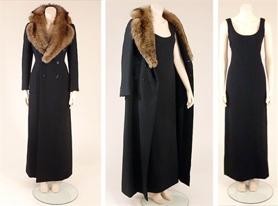 Lot 573 - Bill Blass Coat and Sheath Dress Ensemble