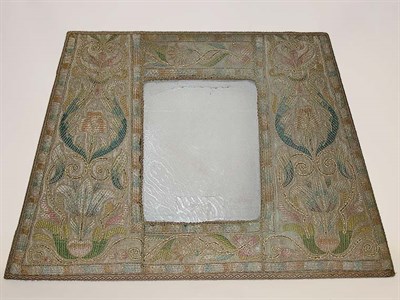 Lot 971 - Embroidered Silk Covered Picture Frame