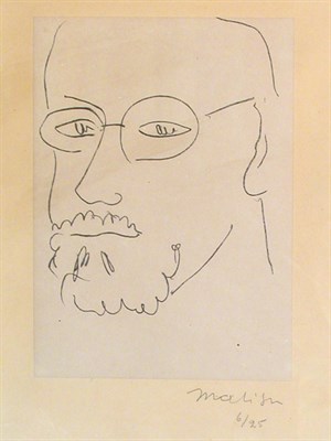 Lot 321 - Henri Matisse AUTOPORTRAIT DE TROIS-QUARTS (D....