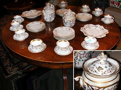 Lot 132 - English Porcelain Tea Service Approximately...