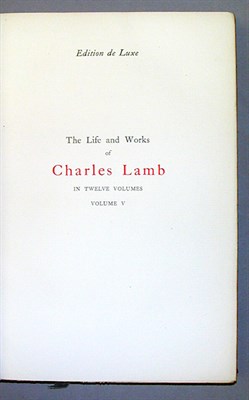 Lot 154 - LAMB, CHARLES The Life and Works 12 vols., 8vo,...