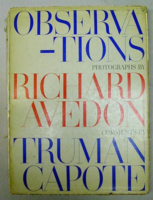 Lot 59 - AVEDON, RICHARD AND TRUMAN CAPOTE Observations...