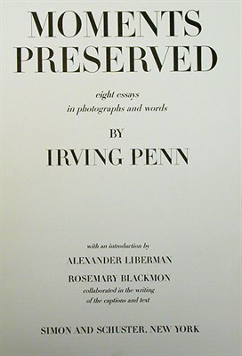 Lot 110 - PENN, IRVING Moments Preserved Plates. Folio,...